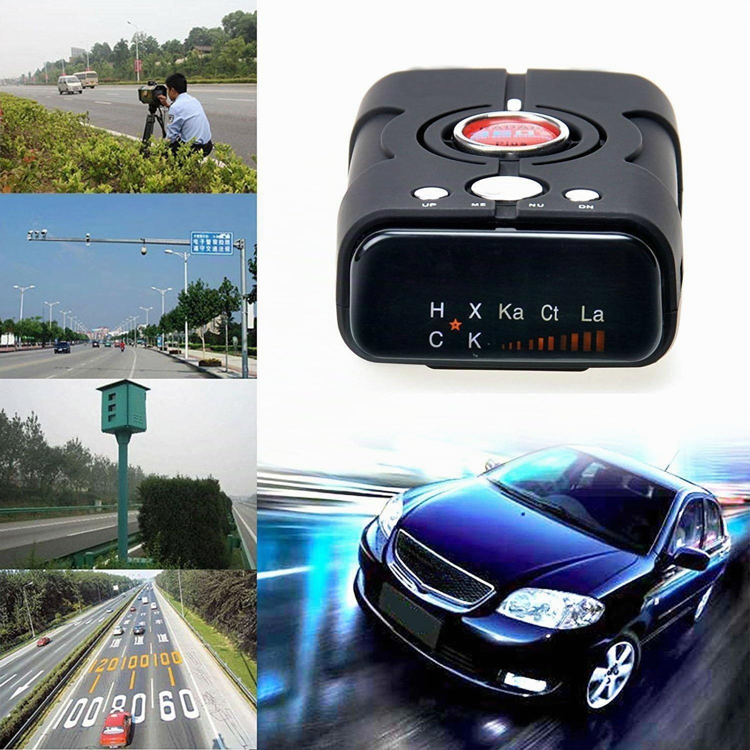 Détecteurs De Radars, Détecteur De Radar Pour Voitures, Détecteur Laser/radar, Portée Extrême, Alertes Vocales, Alertes De Radars À Lumière Rouge, Écran OLED, Système D'alerte De Vitesse Du Véhicule