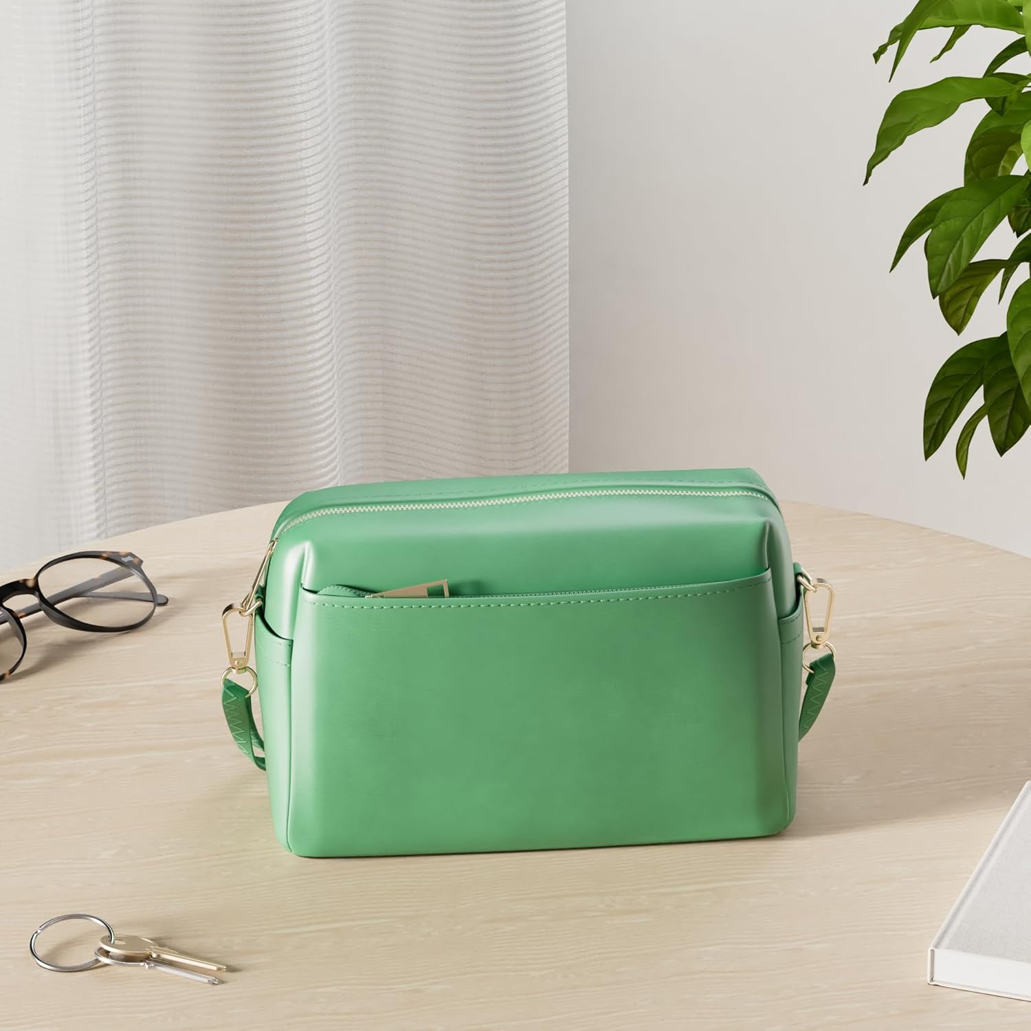 FashionPuzzle Triple Zip Small Crossbody Bag - Image 3