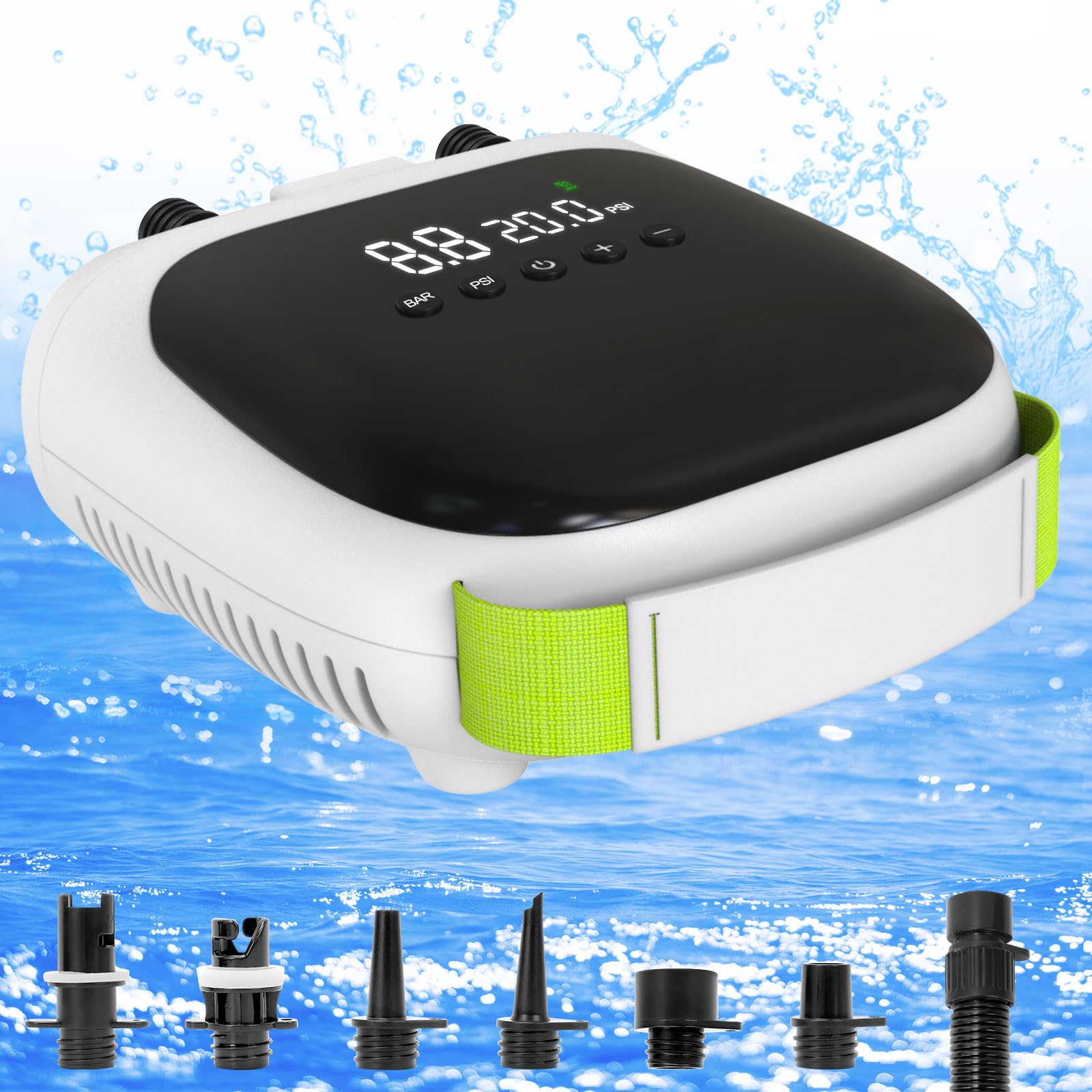 Chamvis Paddle Board Pump, 22PSI SUP Pump for Paddle Board Electric Air Pump: Inflation/Deflation 12V DC SUP Air Pump with Auto-Off for Inflatable Stand Up Paddle Boards, Kayaks, Boats