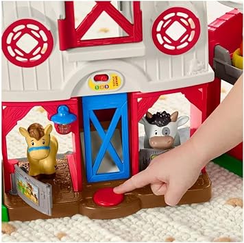 Fisher-Price Little People Toddler Learning Toy Caring for Animals Farm Electronic Playset for Preschool Pretend Play Kids Ages 1+ Years