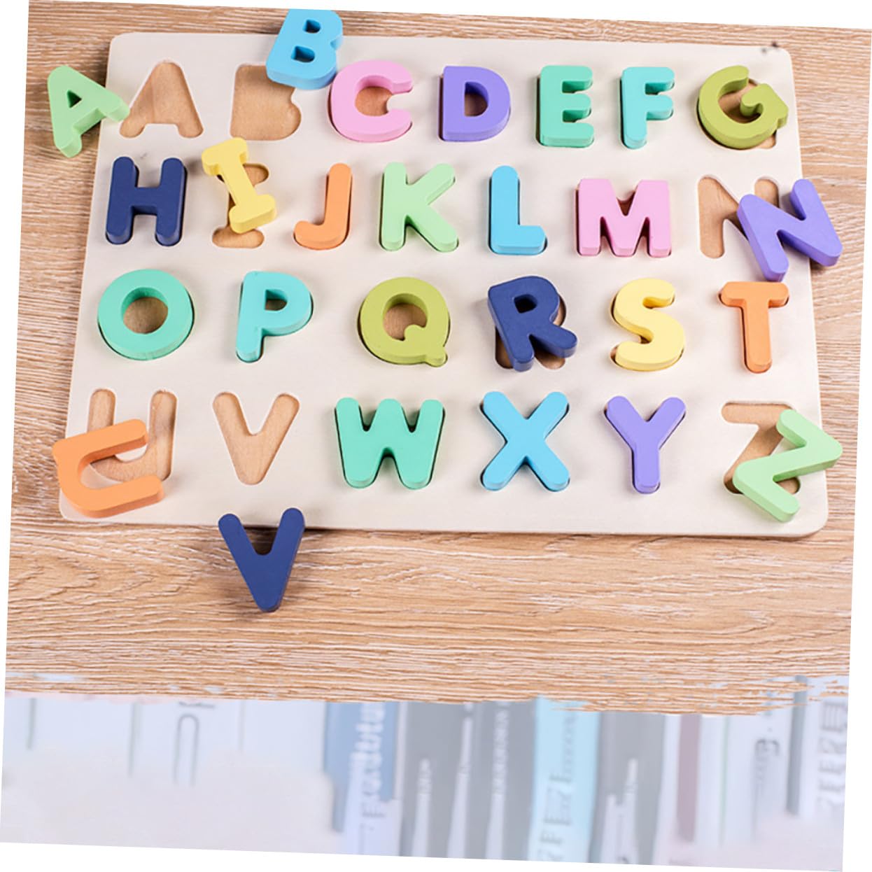 Puzzle Educativo in Legno Lettere e Numeri, 4 Pezzi