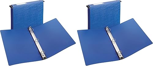Avery Carpeta colgante de 3 anillas, anillos redondos de 1 pulgada, 1 carpeta azul (14800) (paquete de 2) Azul,Verde,Rojo -