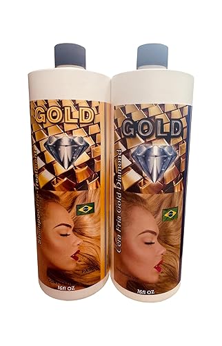Cirugía Capilar Cera Fría Oro Diamante Azul con Champú 500 ML (Ultra Fuerte Queratina) Para Cabello Grueso Keratina Super Fuerte