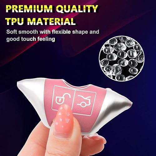 Miniatura 3 de Xotic Tech - Funda para llavero de piel de grano plano TPU color rosa mate, compatible con Mercedes Benz C E M S CLA CLS GLK GLS W164 W204 W205 S205