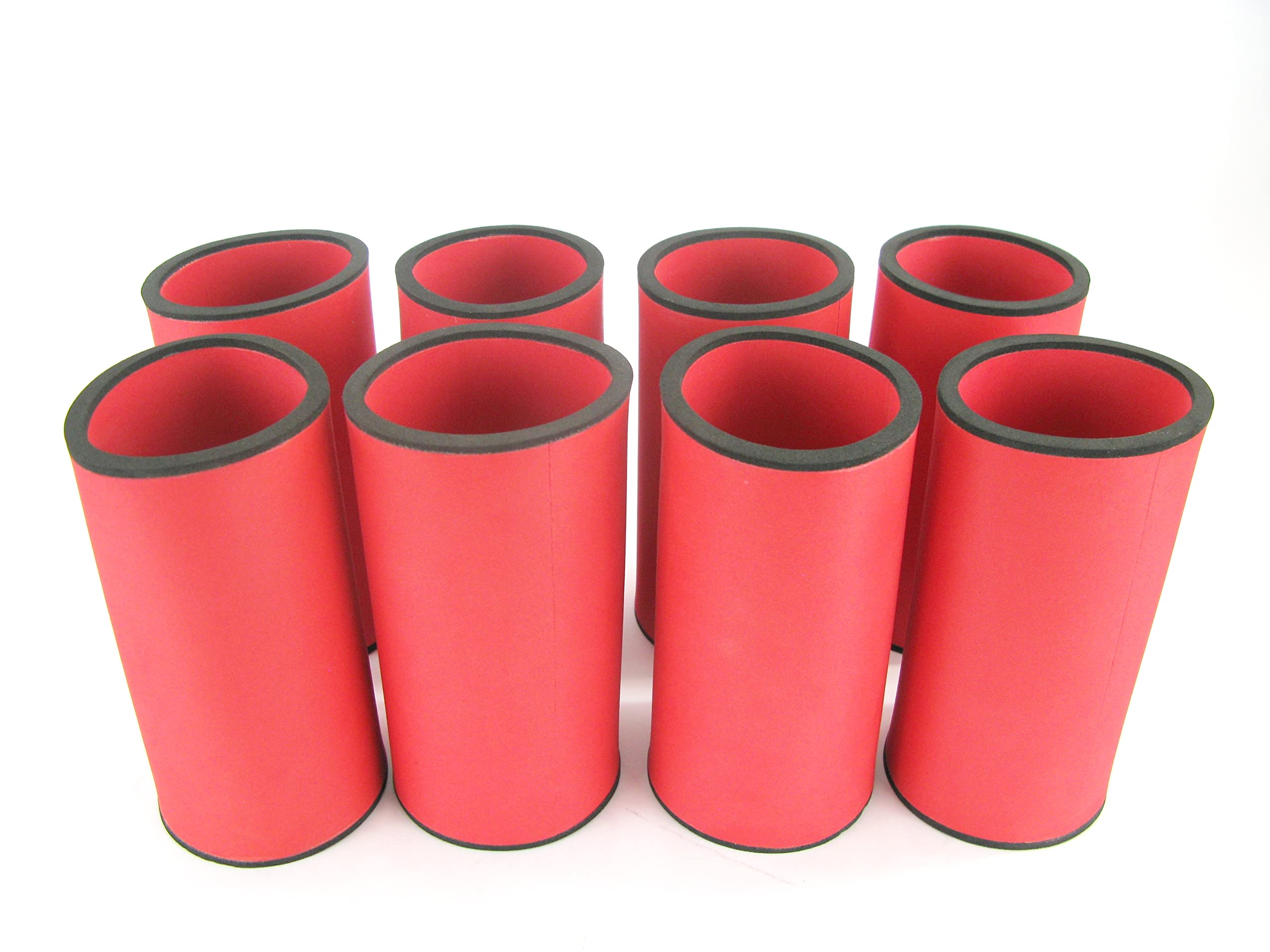 8er Set Getränkekühler 0,5l Flasche - Bierkühler - Neoprenkühler - passgenau ~Flaschenkühler~ rote Kühler