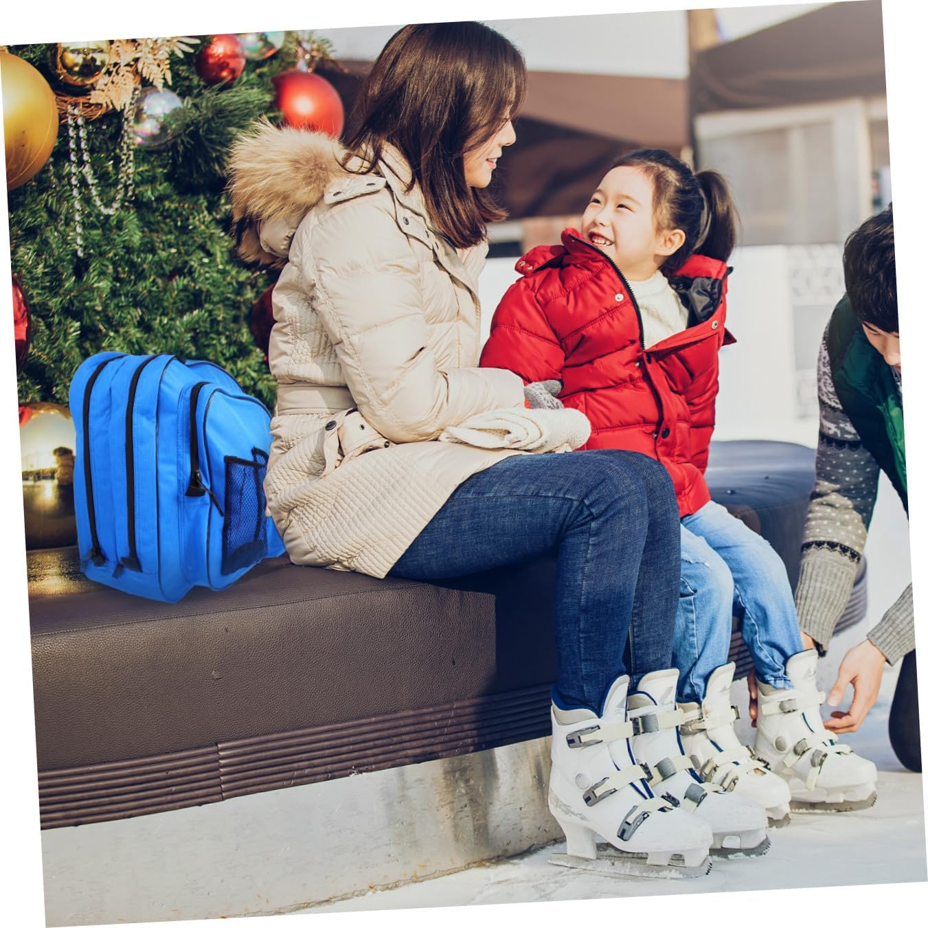 Roller Skates Storage Pouch Ice Skate Bag Portable Carrying Case Stain-resistant Black Design