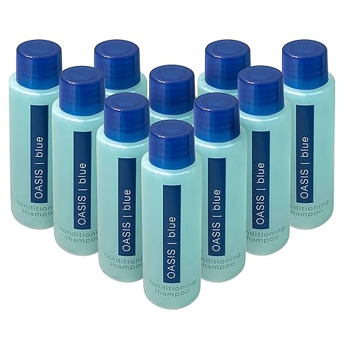 Paquete de 10 champú y acondicionador 2 en 1 de alta gama. Sin fugas, juego de valor de tamaño de viaje. Ligero y compacto para viajes prolongados,