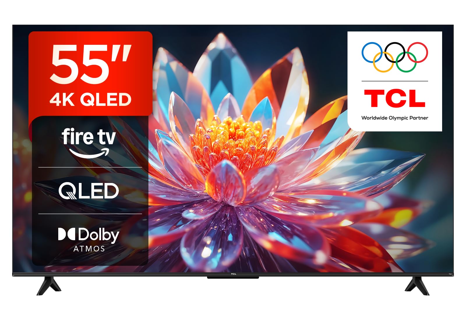 TCL 55in 4K QLED Fire TV - T6CUK - Dolby Vision & Atmos - Voice Remote