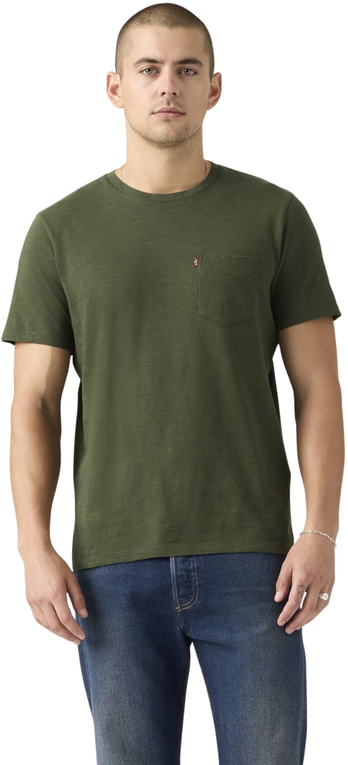 Levi's Ss Classic Pocket Tee Duffel Bag Slub Je, Green (Duffel Bag), S