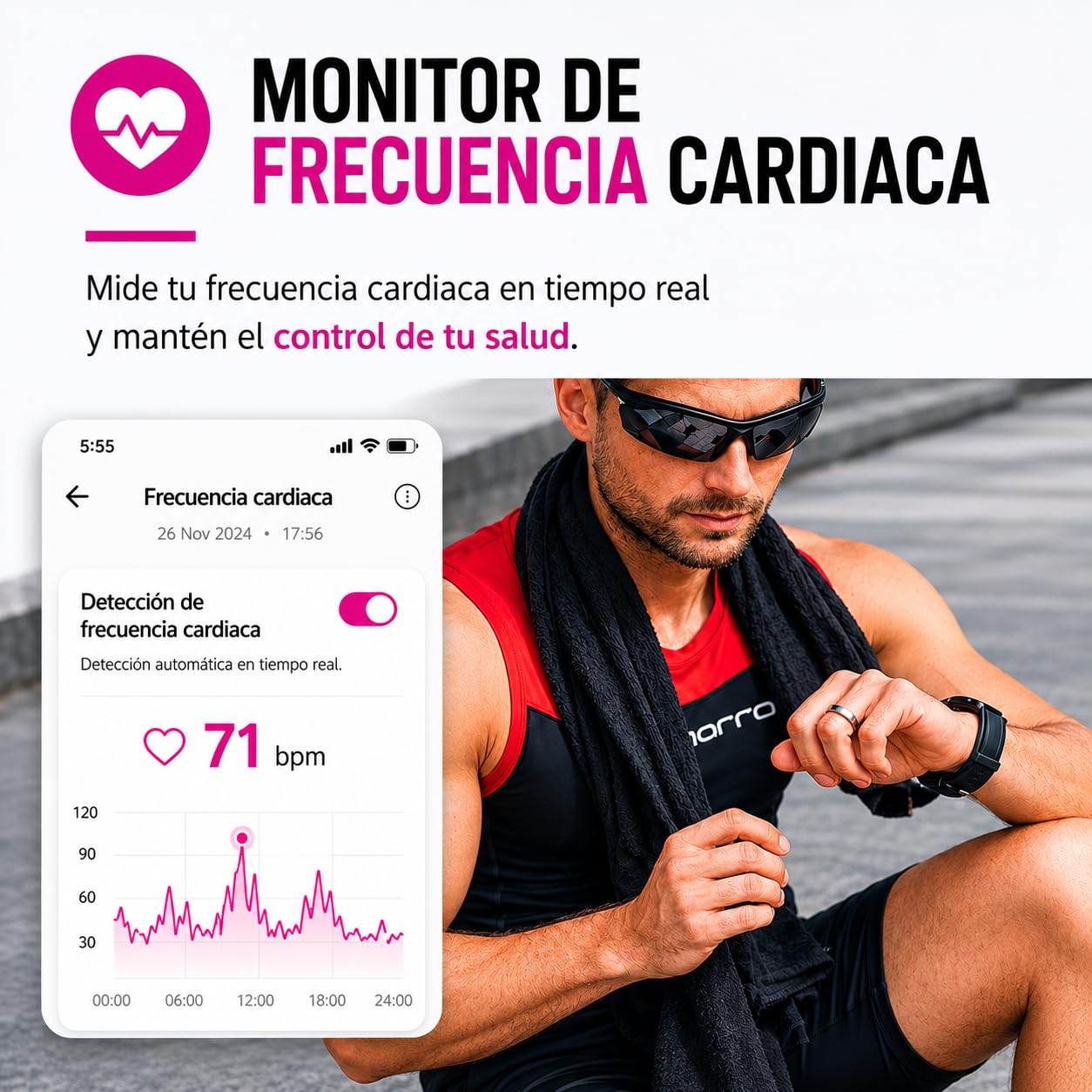 Smart Band Metal 2026 Nuevo Modelo, Pulsera Actividad sin Pantalla Hombre Mujer, Cuerpo Metálico, Batería +1 Mes de Duración, GPS, Pulsómetro 24/7, SPO₂, Monitor Sueño, Podómetro, 170+ Modos D