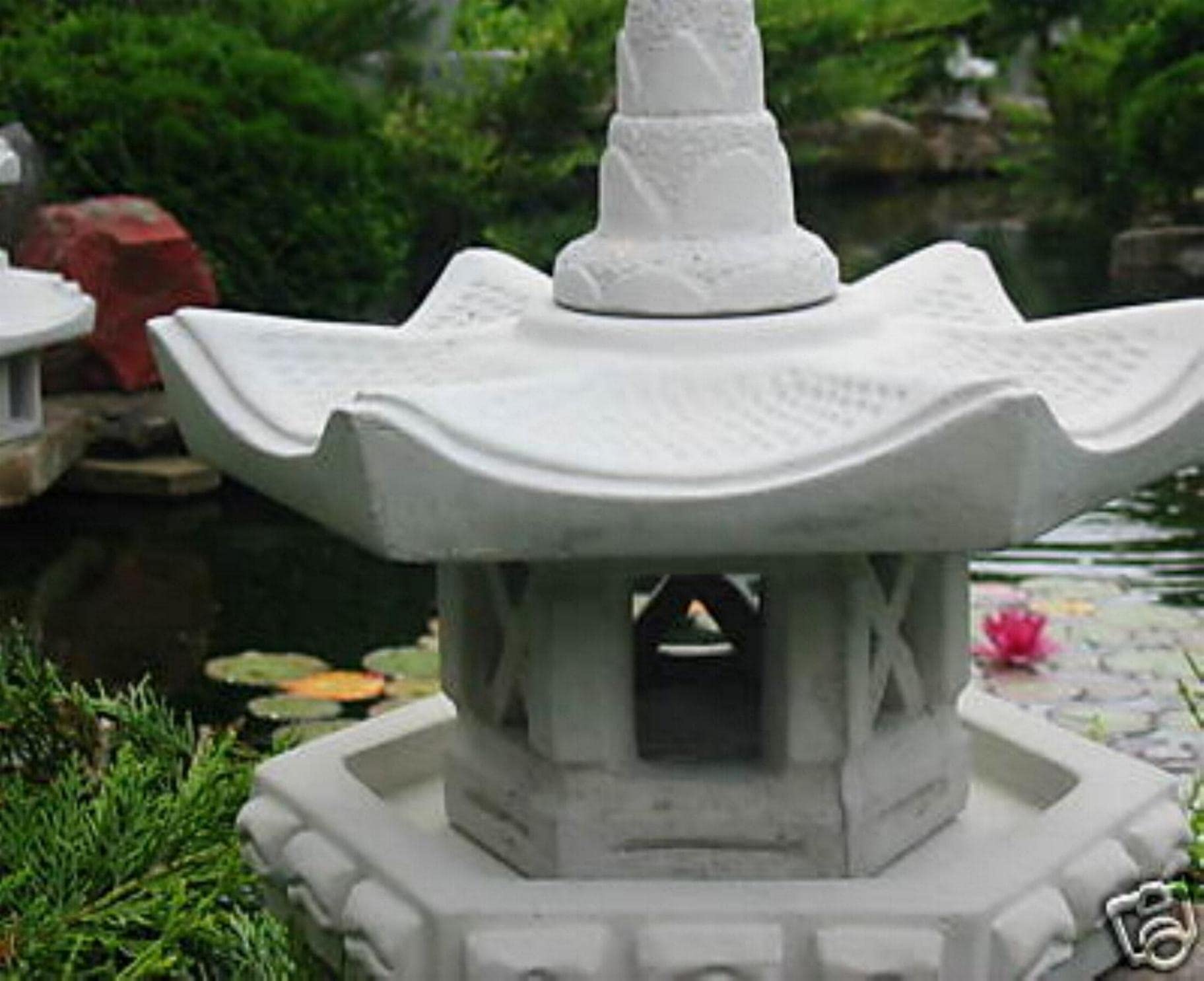 Japanische Steinlaterne Vogelhaus Gartendeko