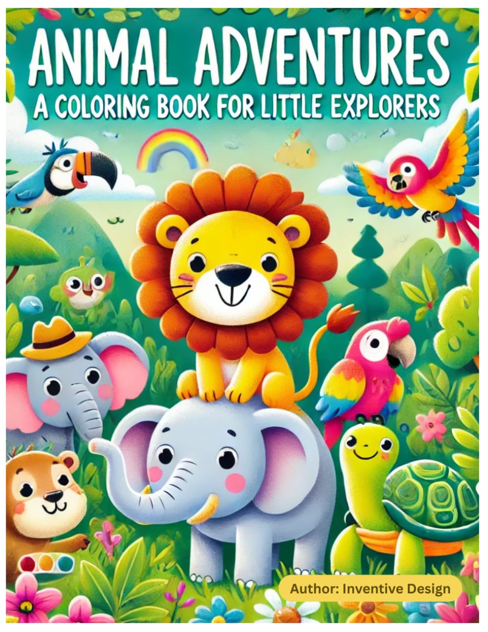 Animal Adventures: A Coloring Book for Little Explorers