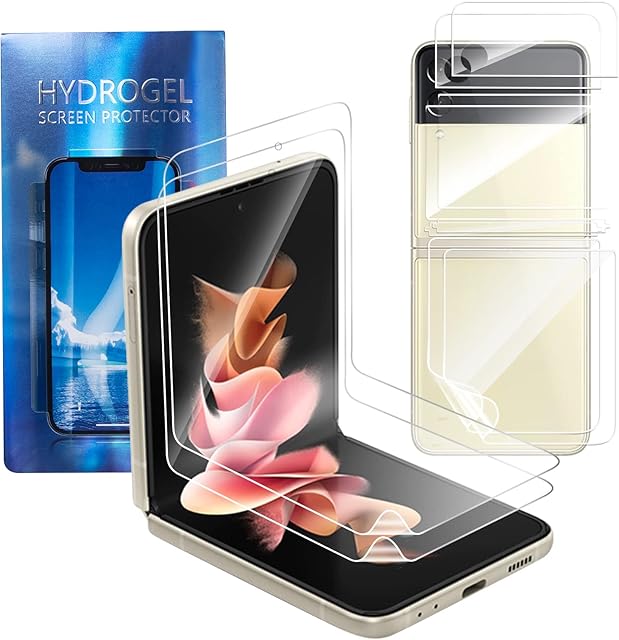 Olycism Compatible for Samsung Galaxy Z Flip 3 Screen Protector Bubble-Free Case-Friendly Design Ultra Slim Plastic Screen Protector Film NOT Glass High Definition