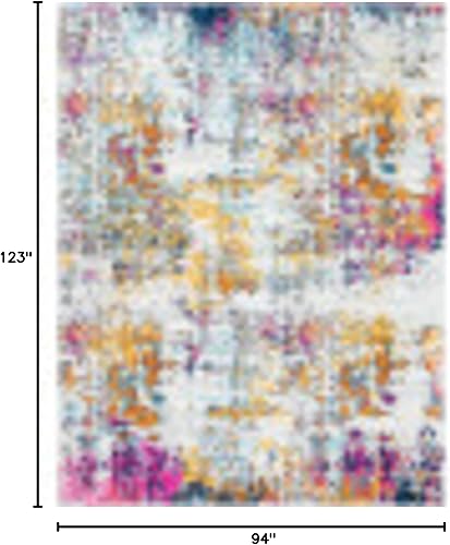 Vista 108 de Artistic Weavers Arti - Alfombra abstracta moderna de 5 pies, 3 pulgadas, Redonda, Aguamarina/coral Agua / coral