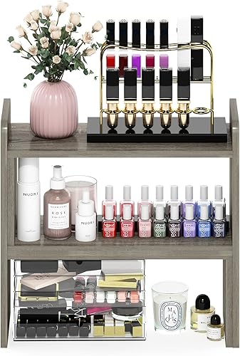 Vista 12 de Furinno Hermite - Estantería organizadora para escritorio, color espresso