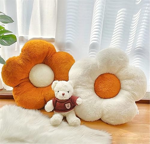 Miniatura 3 de Cojín de flores para muebles de patio, cojín estándar, cojín decorativo para silla del hogar (23.6 in, marrón)