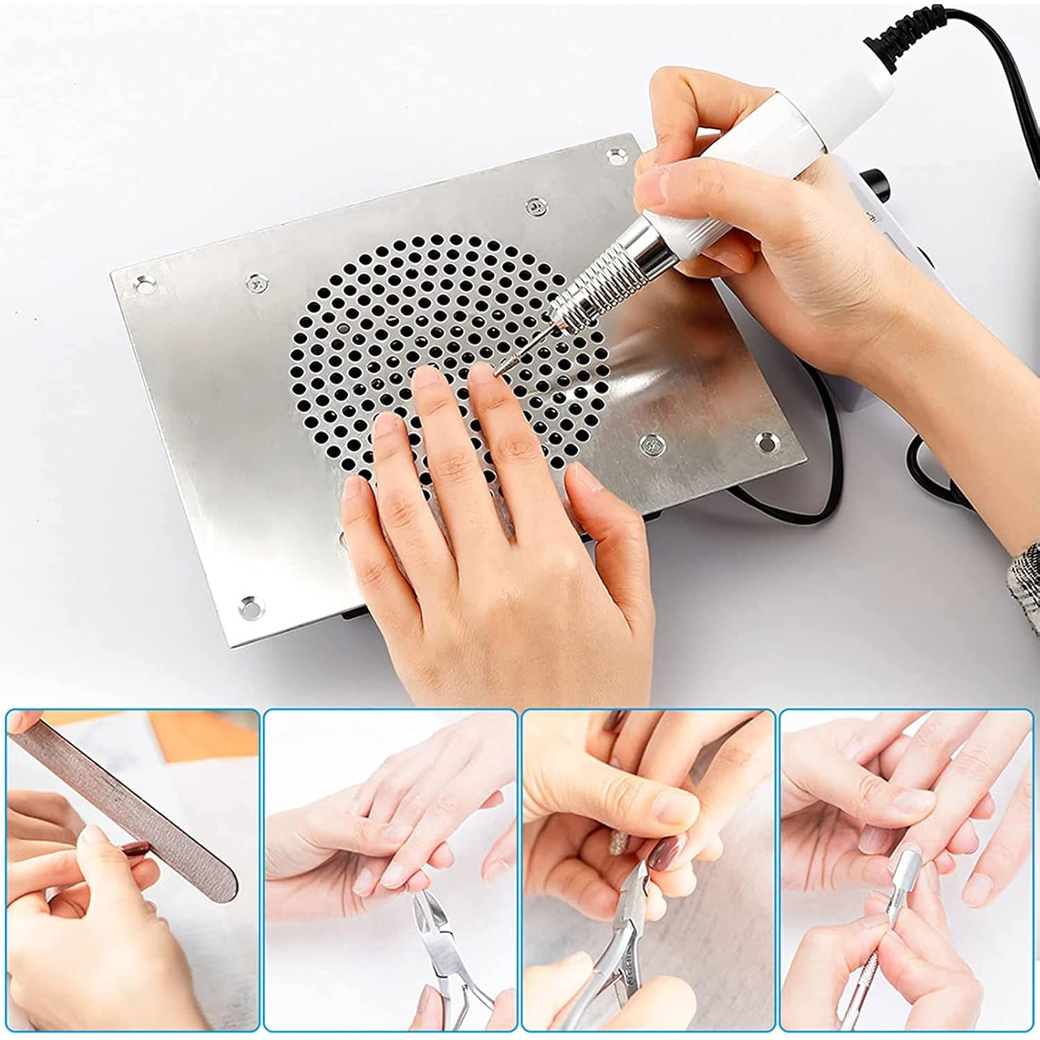 Desktop Built-in Nail Duster/Nail Salon Vacuum Cleaner/Vacuum Cleaner/Fan Suitable for Beauty Salon/Nail Salon/Home