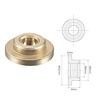 Vista 3 de uxcell Flange Sleeve Bearings 4mm Bore 8mm OD 4mm Length 12mm Flange Dia 2mm Flange Thickness Sintered Bronze Self-Lubricating Bushing 4pcs