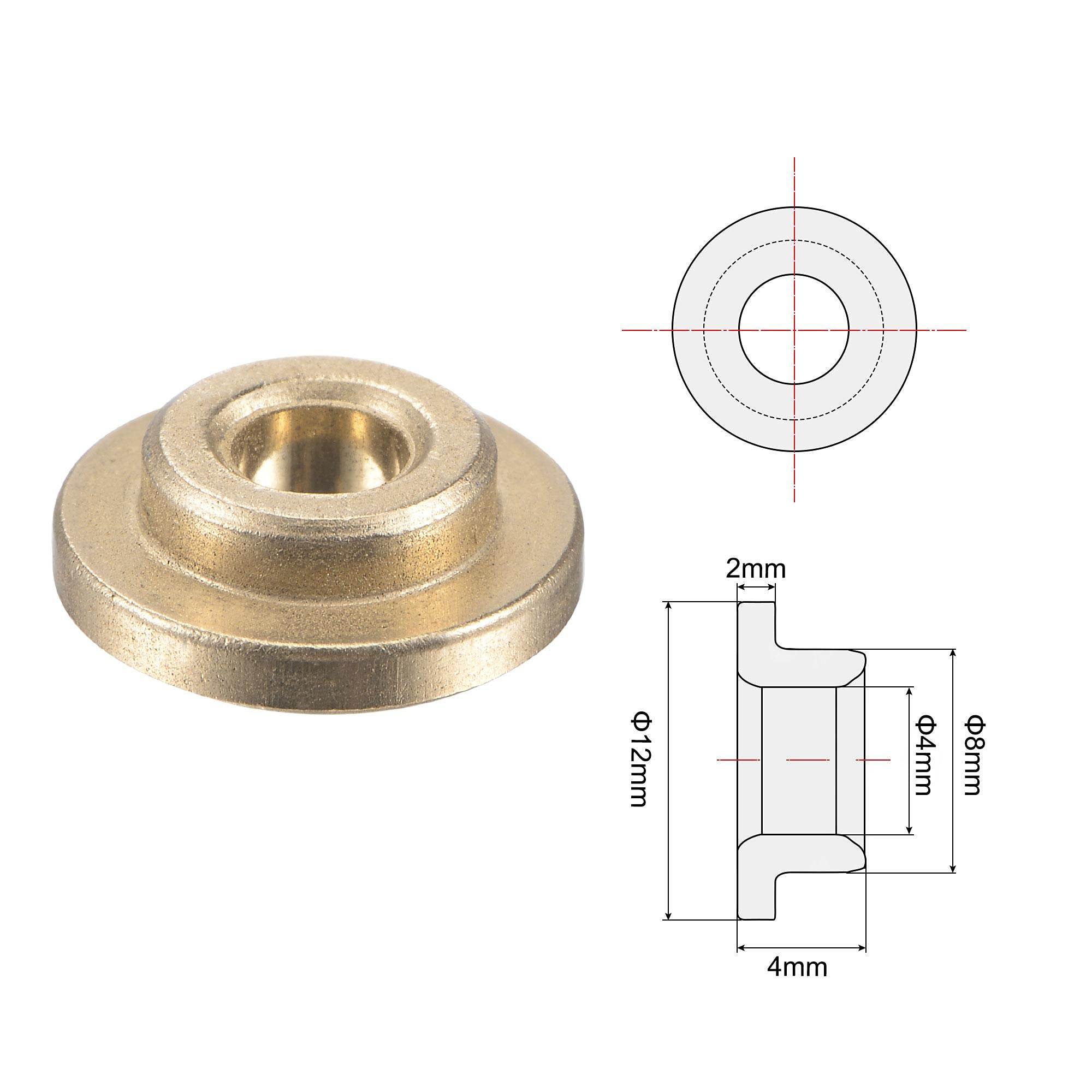 Sourcing Map Gleitlager – Selbstschmierende Sintereisen-Buchse, 8x12x12mm, 12 Stück, Wartungsfrei