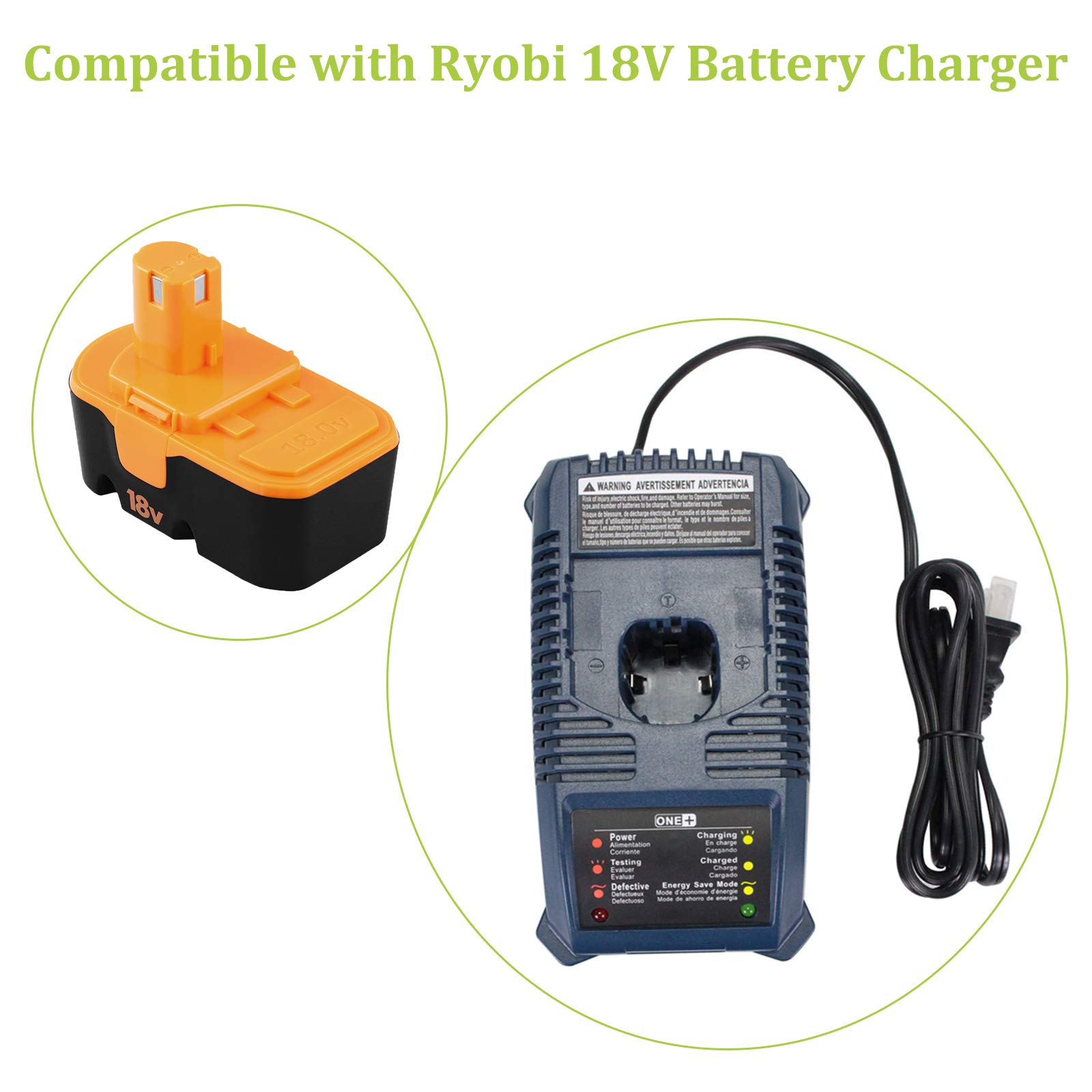 Ryobi 18V Battery P100 Compatible 