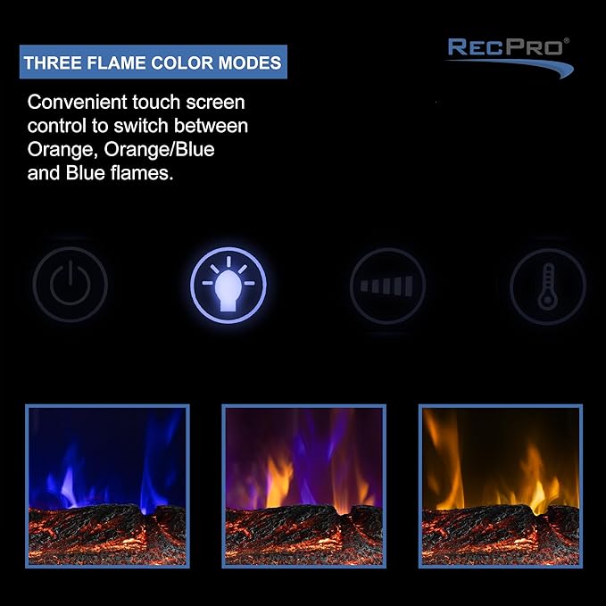 Chimenea Eléctrica RecPro 36" Empotrable con Control Remoto miniatura 4