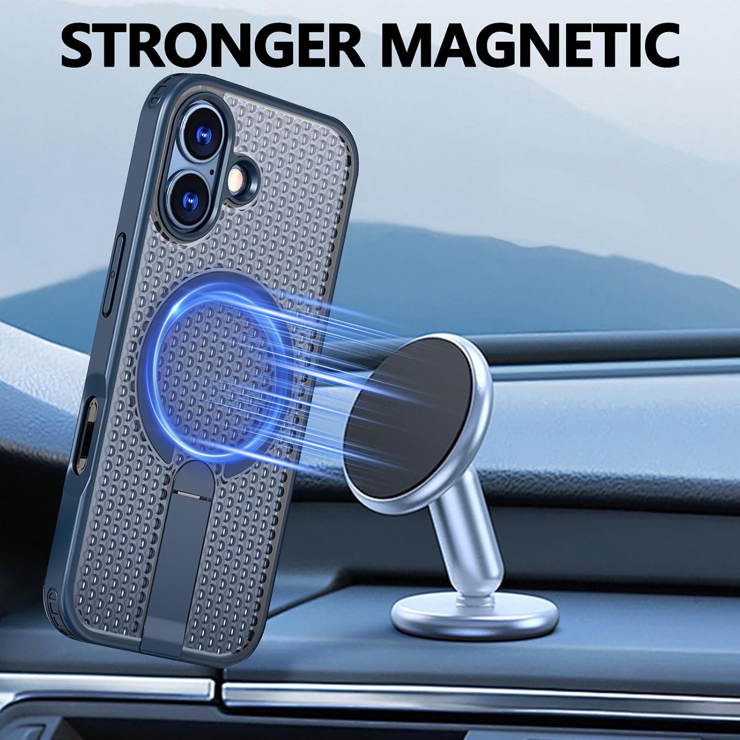 CCSmall Mesh Heat Dissipation Case for Apple iPhone 17 FX Dark Blue image 5