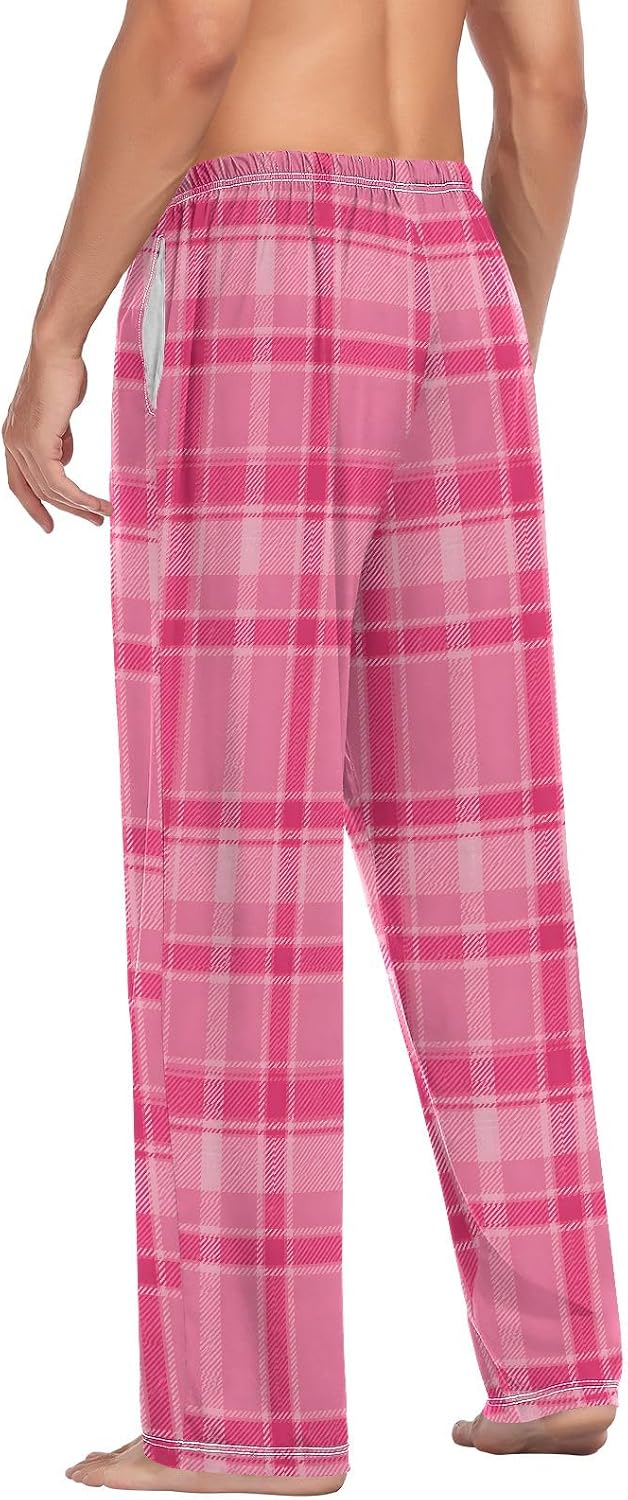 SUABO Pajama Pants for Men, Dinosaur Dino Animal Print Yellow Men's Separate Bottoms, Lounge Pants, Relaxed Sleep Pant