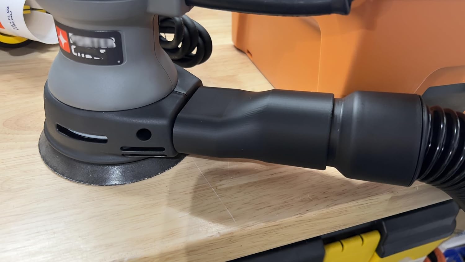 Universal Sander Dust Adapter for Porter Cable Tools to Ridgid Shop Vac Hose, ABS Plastic Dust Collection Port Connector