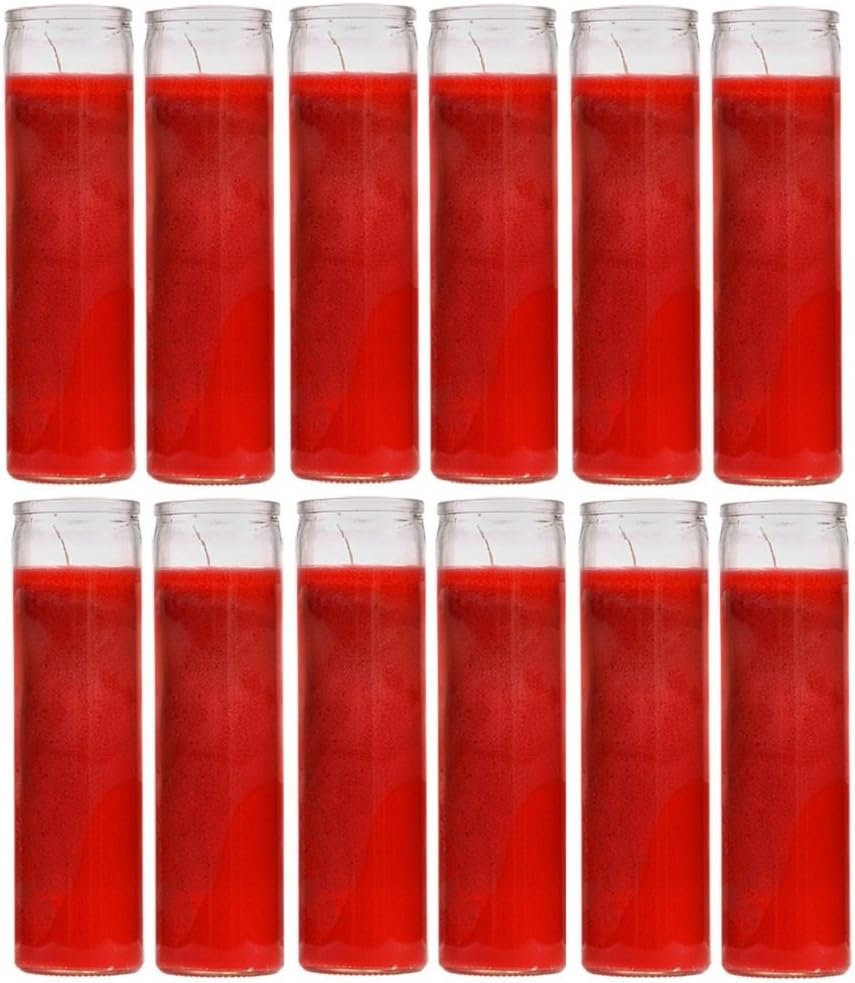 Blessed Sanctuary Series Assorted Religious Candle, Red, Case of 12 (1 Case)