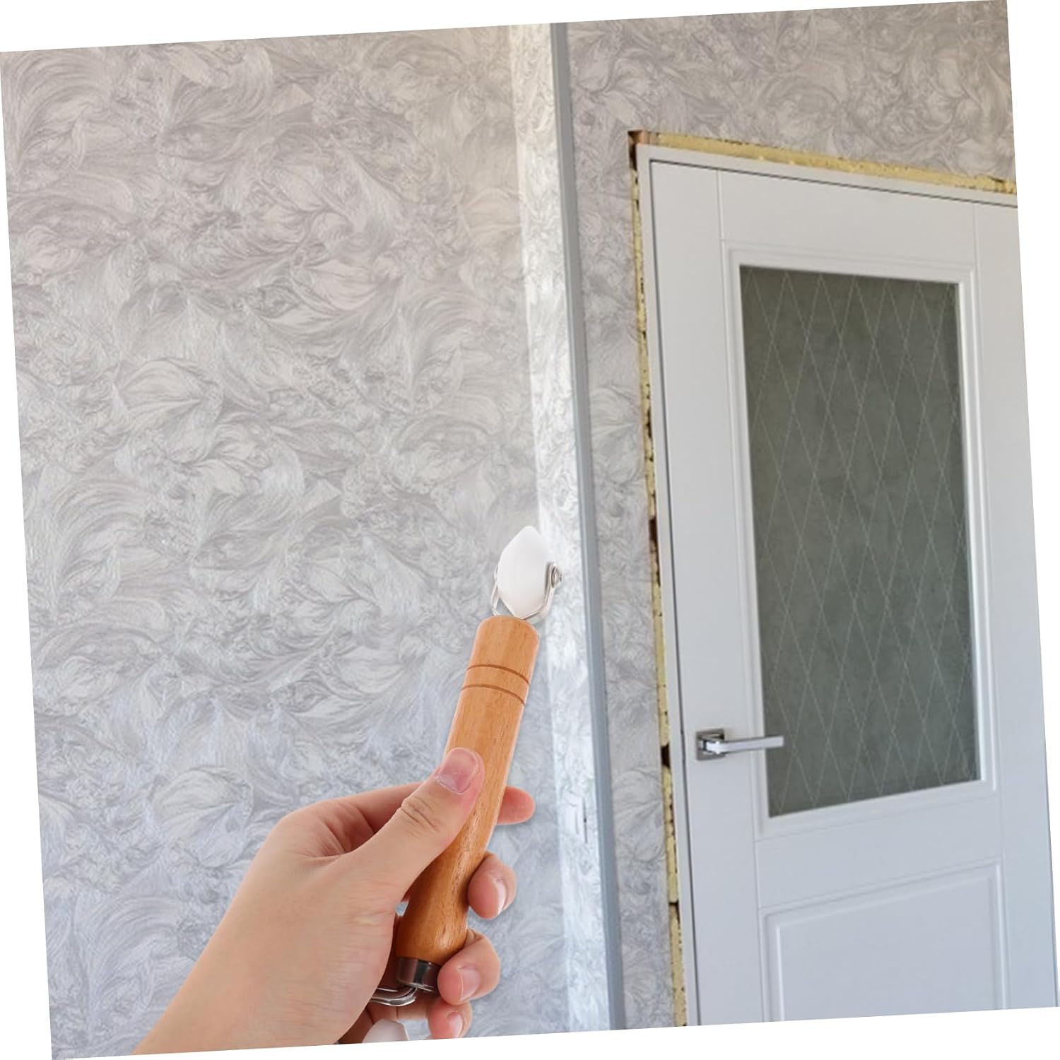Hand Pressure Roller Wallpapers Seam Roller Construction Tool Wooden Material
