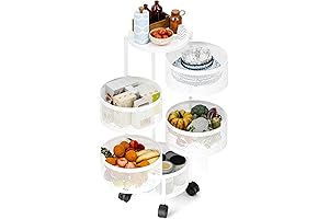 Rotating Storage Rack for Kitchen, 5 Tier Fruit and Vegetable Kitchen Storage...