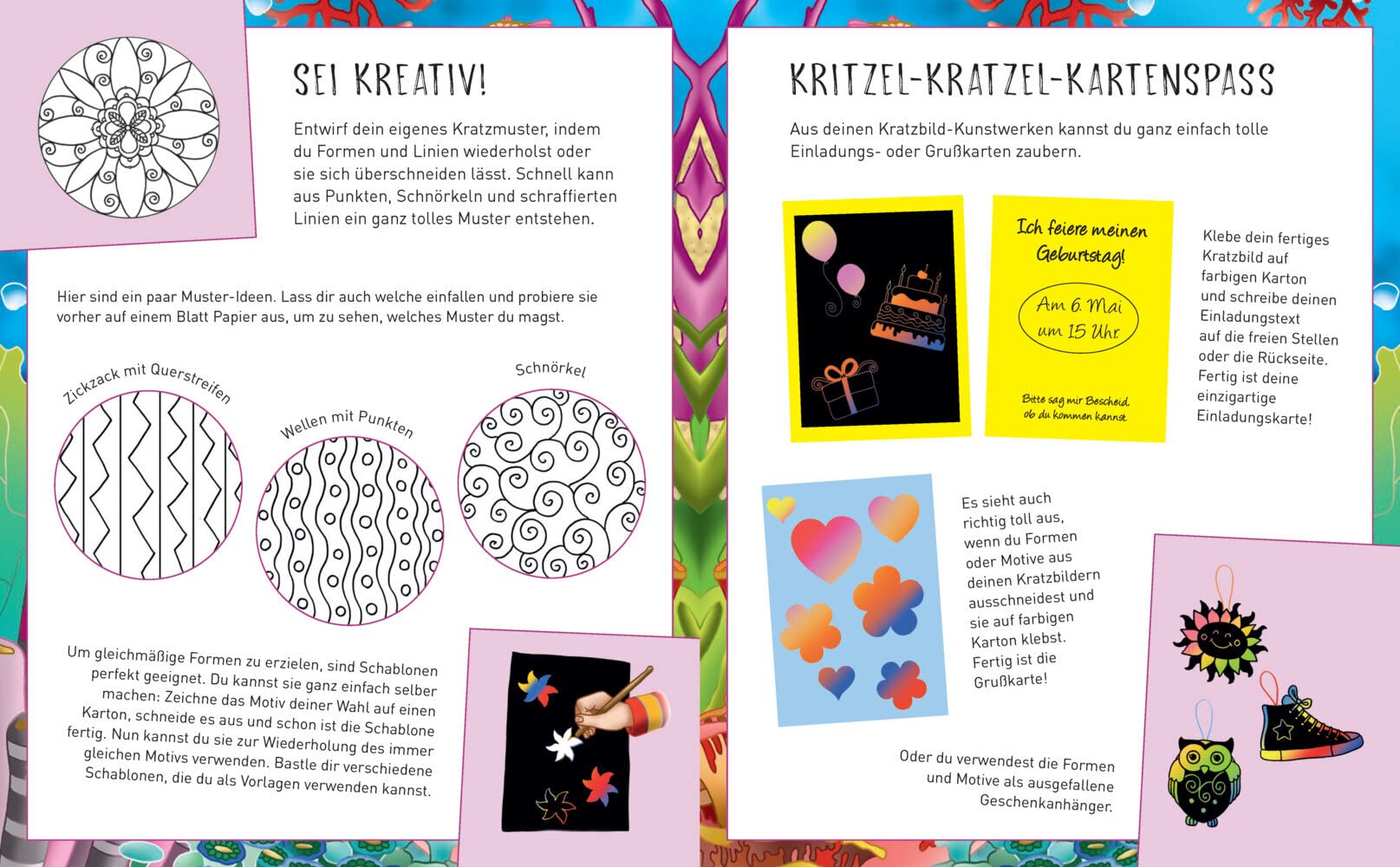 Magische Unterwasserwelt - Kritzel-Kratzel-Buch für Kinder ab 7 Jahren: 12 Kratzmotive mit tollen Farbeffekten. Mit Bambus-Stick