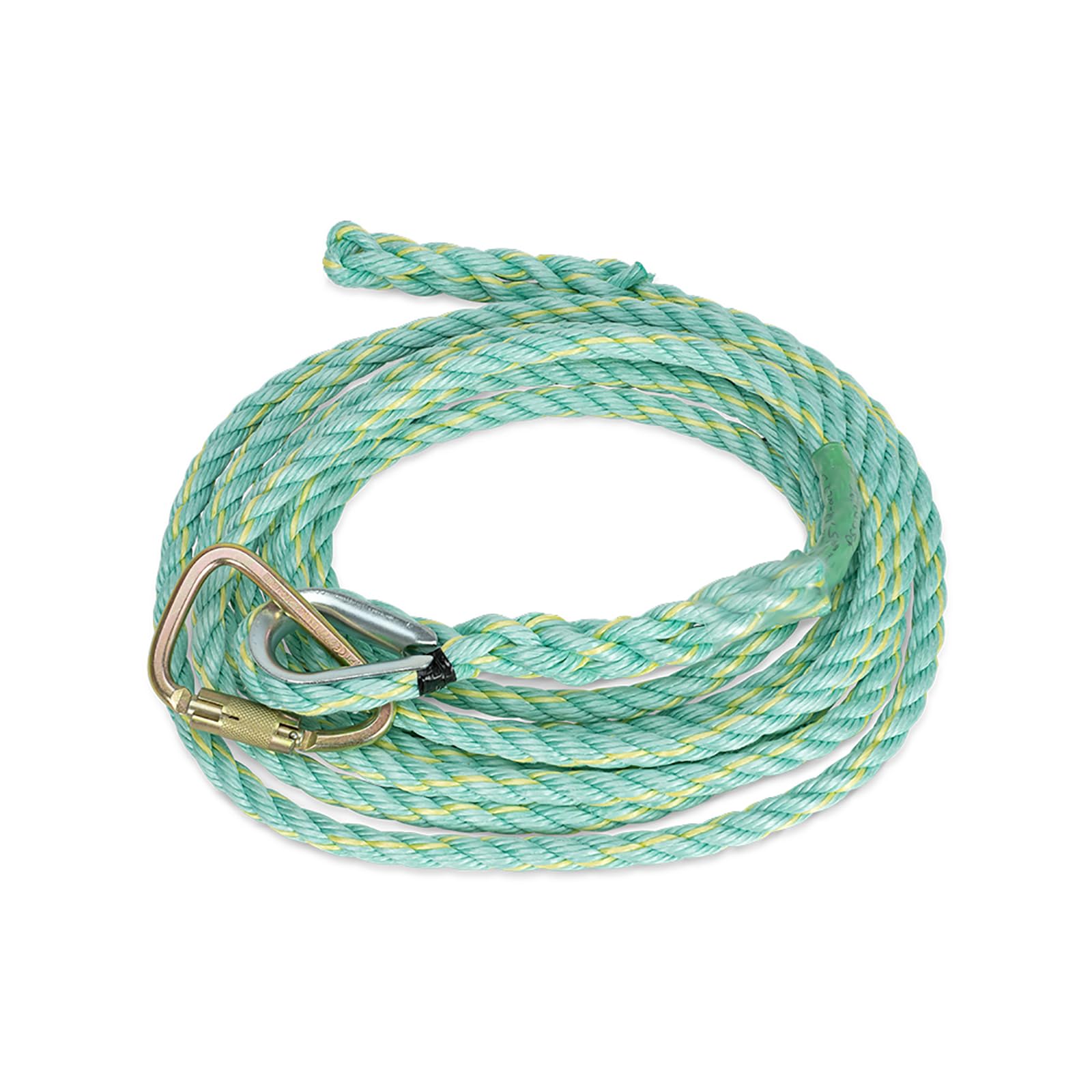 Peakworks Premium Vertical Lifeline - Fall Protection Polysteel 5/8" Diameter Rope Made for Construction, Roofing, Rock/Tree Climbing - ANSI & OSHA Compliant (Multiple Lengths & Anchor End Styles)