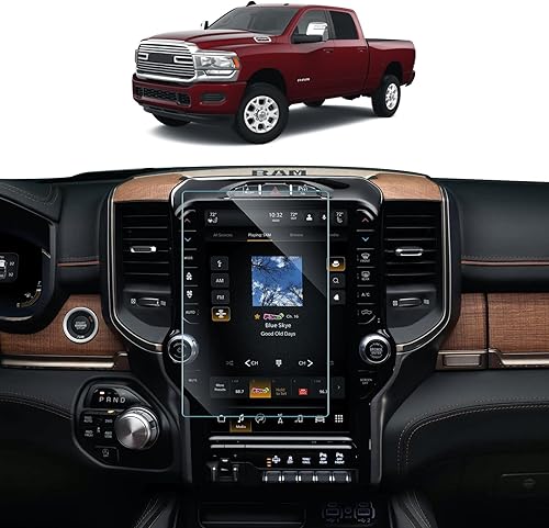 Protector de pantalla de coche para Dodge Ram 1500 2500 3500 2019-2024 Accesorios TRX Rebel Laramie Limited Uconnect Trucks Pickup 12" Vidrio