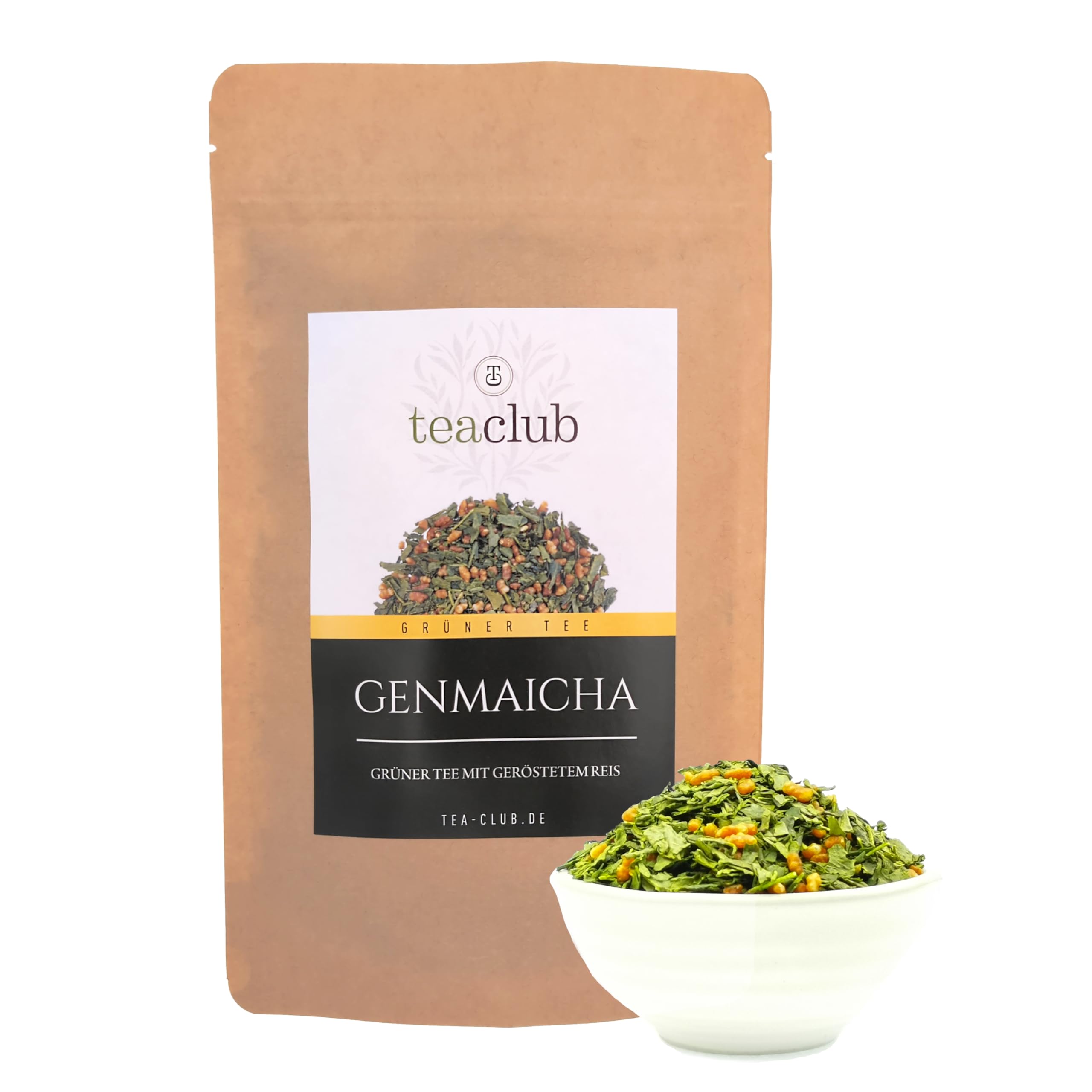 TeaClub Tè Genmaicha Sfuso 500g – Tè Verde Giapponese con Riso | Tè verde giapponese con riso, aroma delicato di nocciola, azienda familiare Kirishima, tè verde lavorato con cura