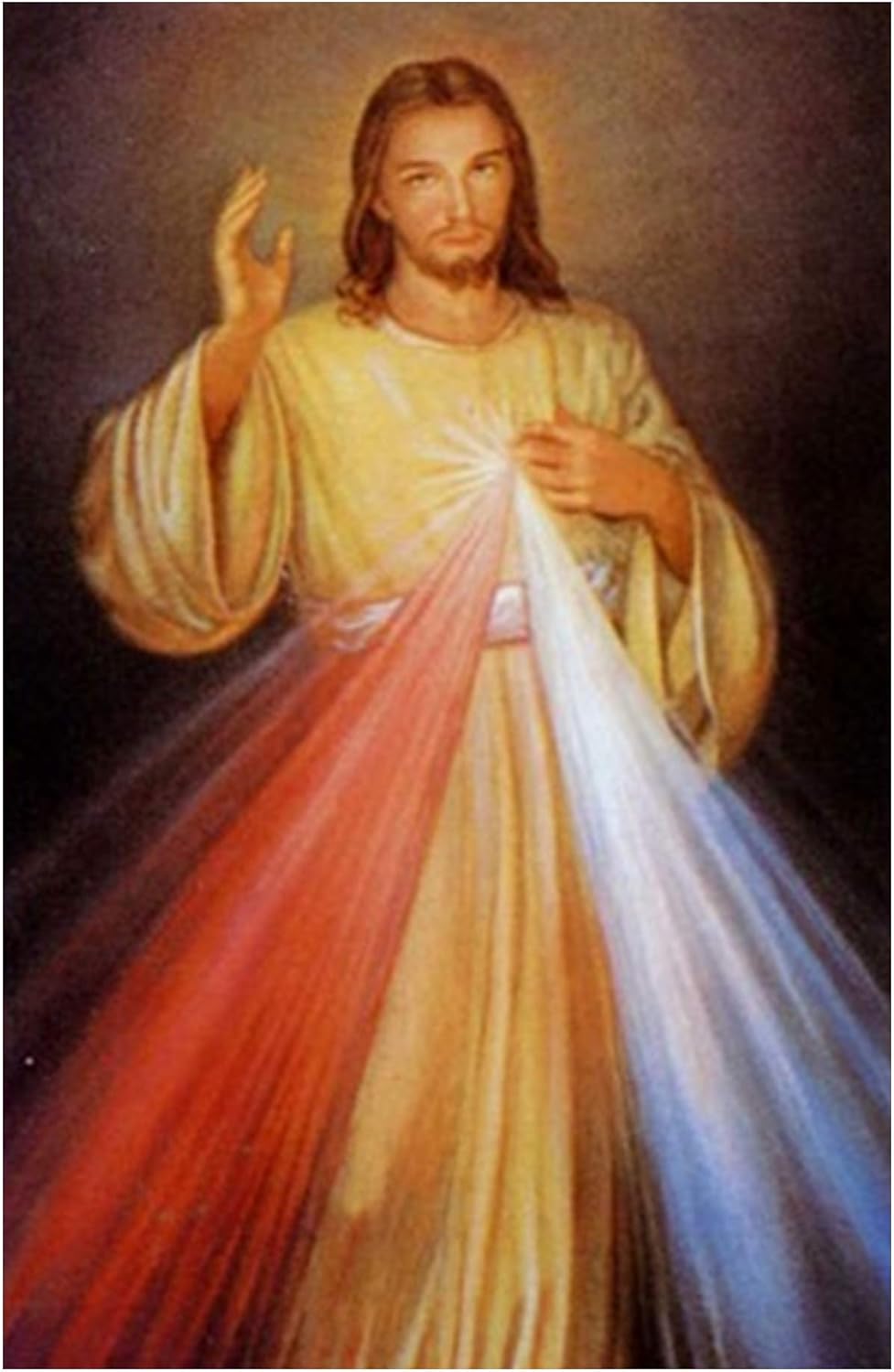 Divine Mercy Jesus I Trust in You Laminated Holy Card Blessed by His Holiness Pope Francis