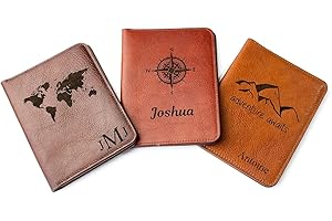 Danique Signature Passport Leather Holder - Graduation Gift Personalized