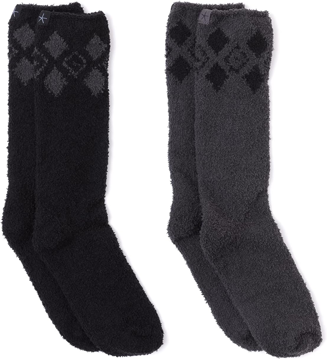 Barefoot Dreams CozyChic Youth Pattern Sock Set, Boot Socks, Plush Socks, Loungewear, Warm Toes, Fuzzy Socks-Set of 2