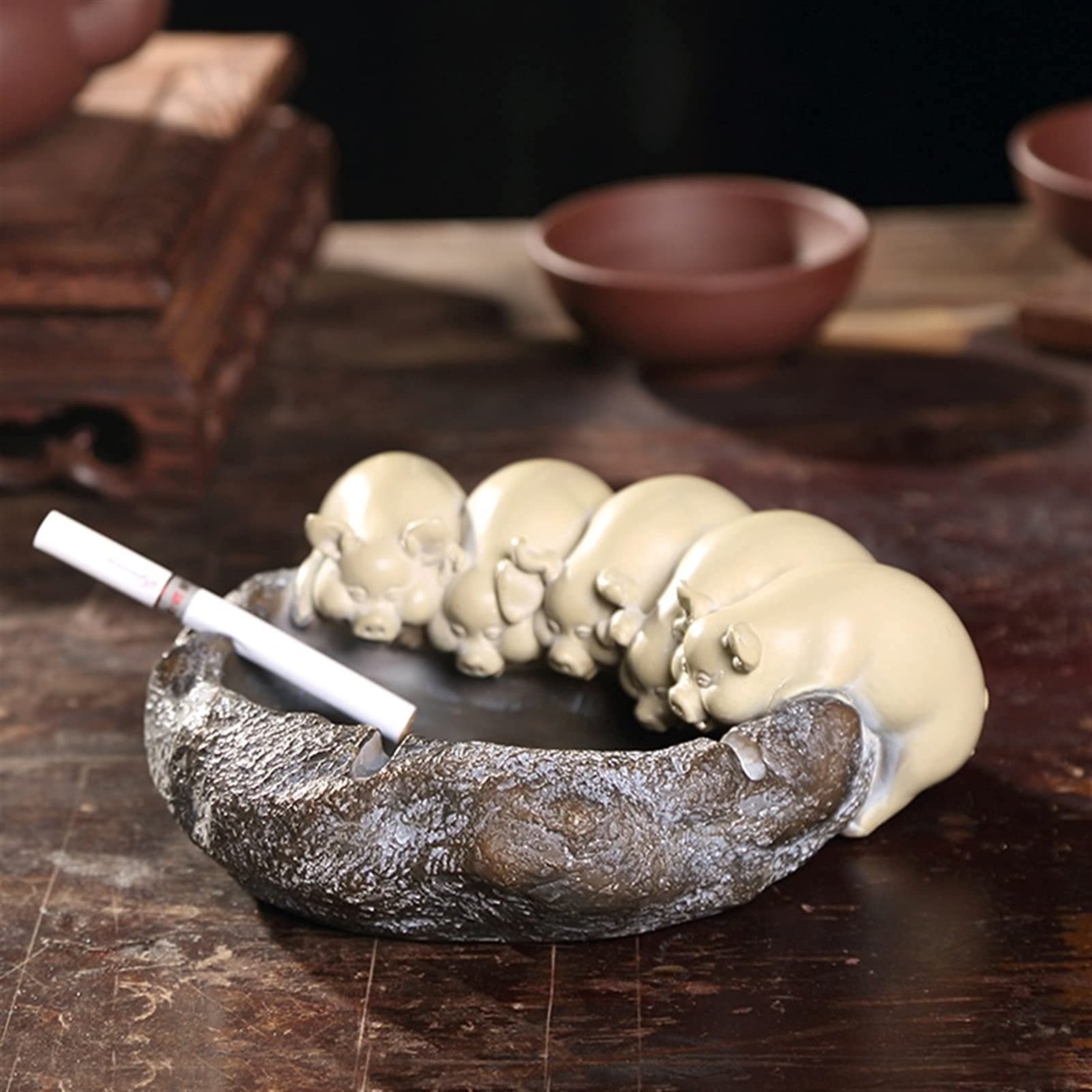 Posacenere, Ceramica Posacenere Senza Coperchio, Posacenere per Esterni, Portacenere per Fumo, Vento Cool Posacenere, Posacenere da Sigaretta per Uso Esterno