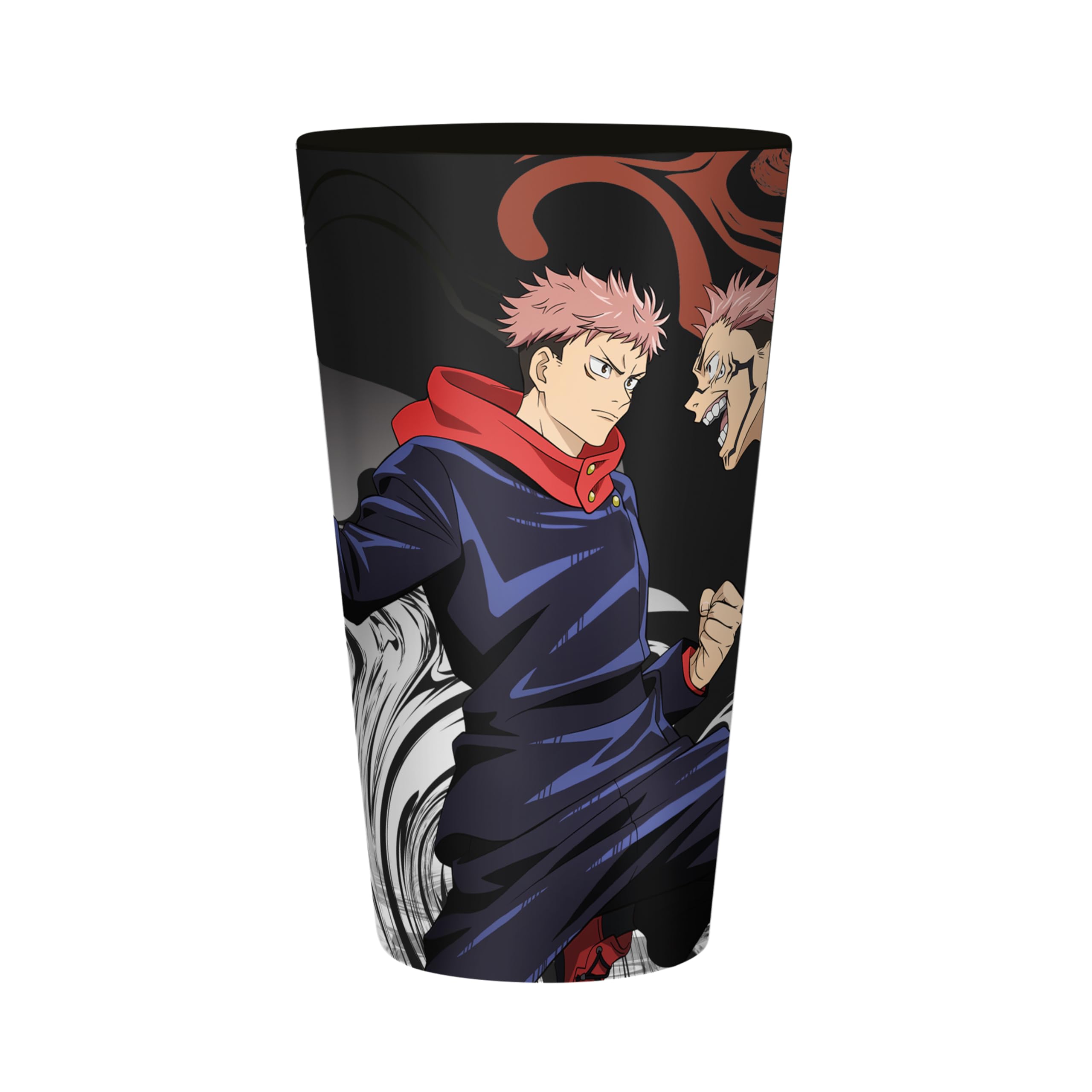 ABYSTYLE Szklanka XXL JUJUTSU KAISEN Itadori vs Sukuna - Oficjalny produkt - 400 ml - Druk wysokiej jakości