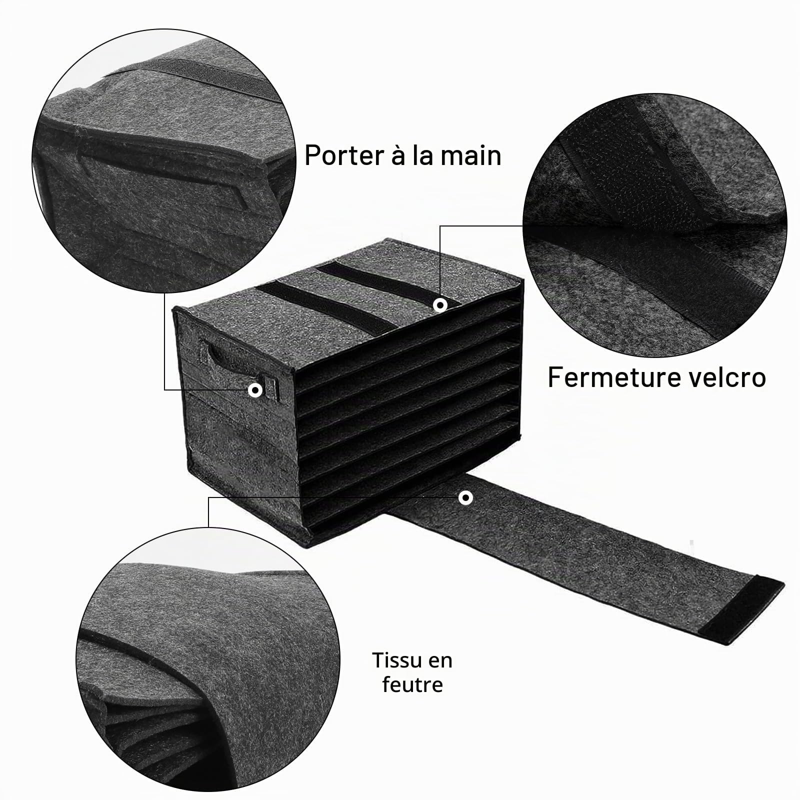 Porte-assiettes de camping-car, espace de rangement pour 8 assiettes, organiseur de camping, rangement pour caravane, bateau, cuisine mobile (1 pièce, gris foncé)