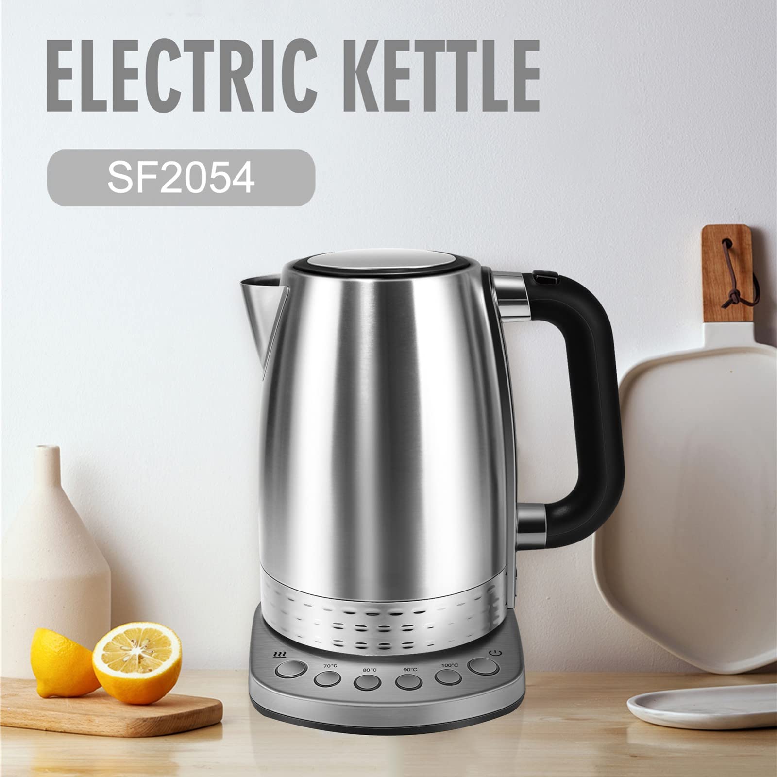 Bollitore Elettrico Da 1,7 Litri Bollitore Elettrico Intelligente Per La Preparazione Di Tè E Caffè Controllo Della Temperatura A Caldo Funzione Boil-Dry Protezione Boil-Dry Bollitore Elettrico A,A