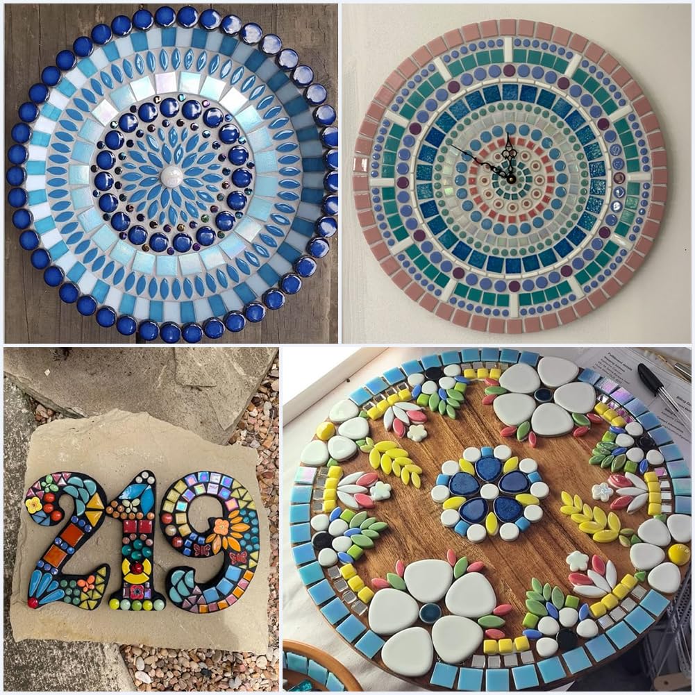 SOFPLATE 1 boîte de 200g de Carreaux de Mosaïque en Vrac en Porcelaine Carreaux de Mosaïque Floraux Colorés Carreaux de Porcelaine Irréguliers pour Bricolage Assiettes Pots de Fleurs Vases Tasses Déco