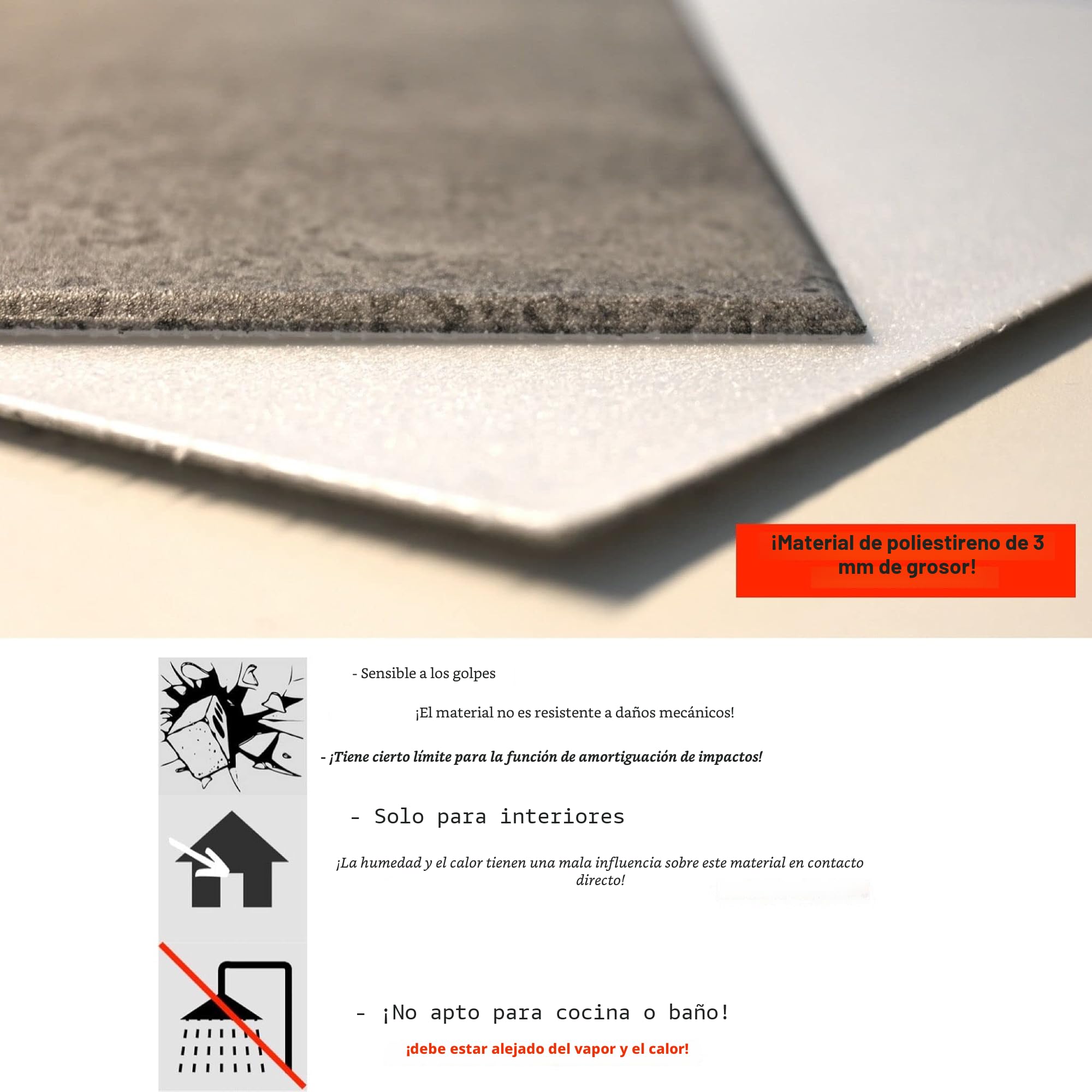 4314.XL 4314.XL 4314.XL - Paneles decorativos para pared (poliestireno, 100 x 50 cm, 40 unidades)