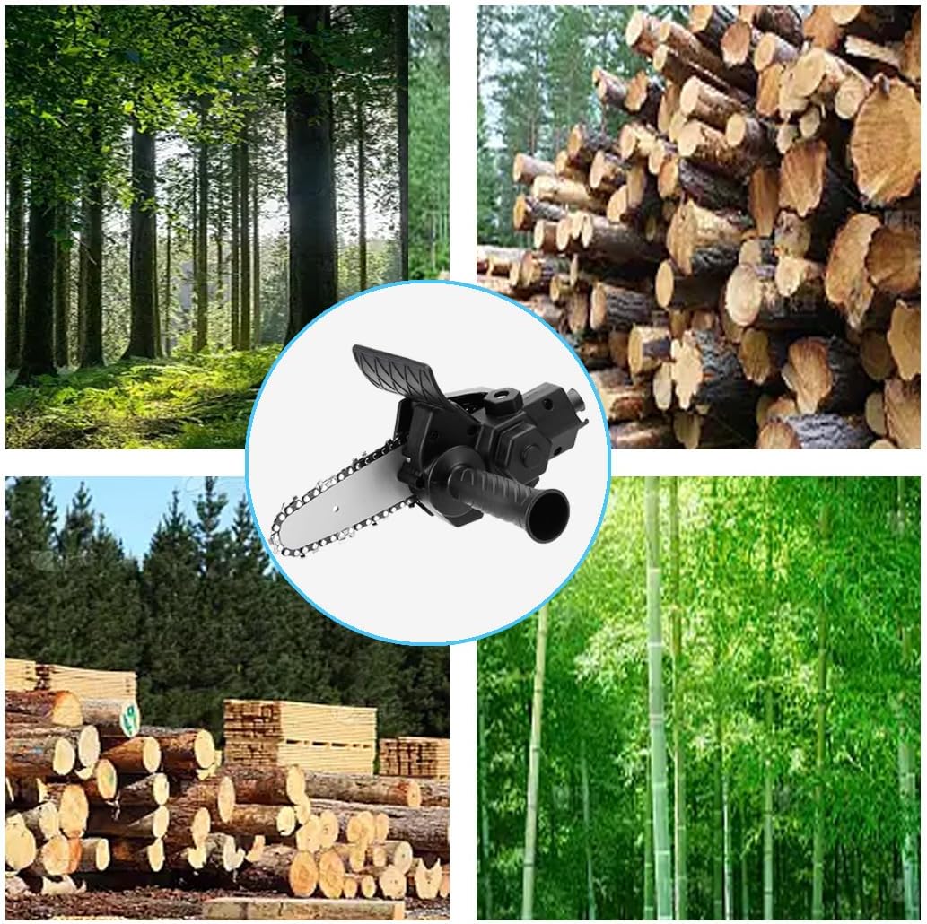 Electric Drill Chainsaw-6 Inch Chainsaw Drill Attachment-Electric Drill Saw Attachment-Electric Chainsaw Converter Adapter Set Practical Modification Tool for Woodworking Cutting Tool