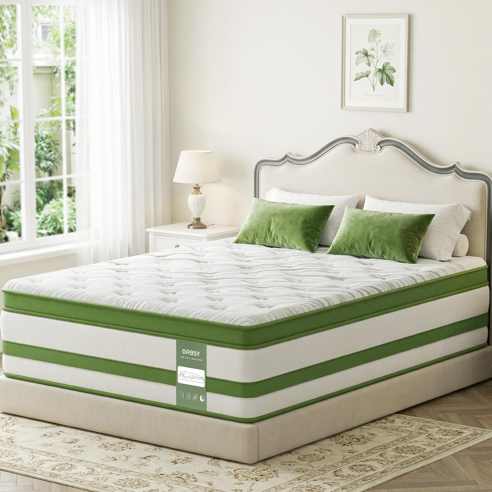 Grbsy Queen Hybrid 14 Inch Memory Foam Mattress