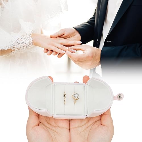 Miniatura 3 de Uhelper Cajas pequeñas para anillos de joyería para mujer, regalos de compromiso para ella, preciosa caja de regalo para anillo de doble ranura