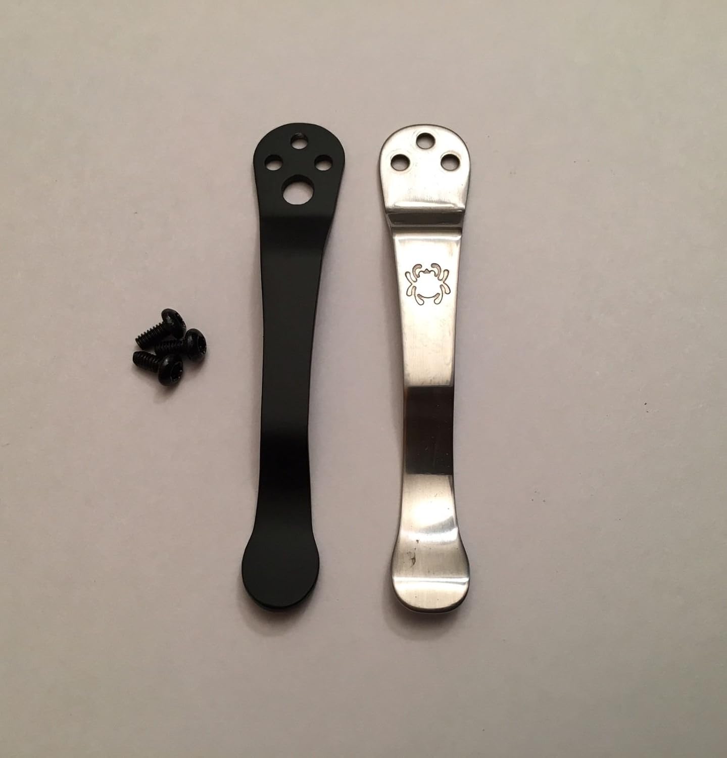 Black Titanium Pocket Clip compatible with Spyderco Native 5 G10 Stretch Matriarch Delica 4 Endura 4