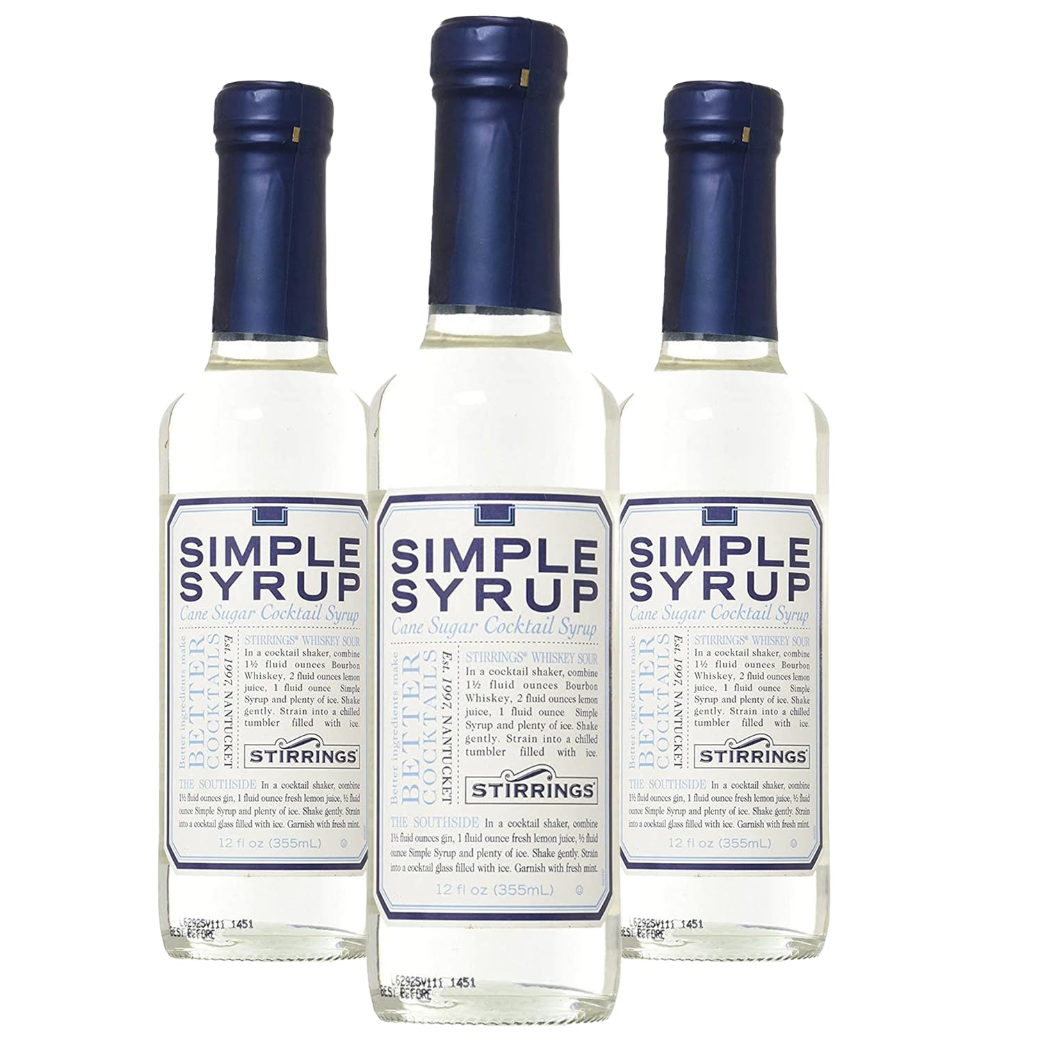 Stirrings 9 Pack Simple Syrup Bitters 355ml Bottles - Real Ingredients No Preservatives Low Calories - Drink Mixer