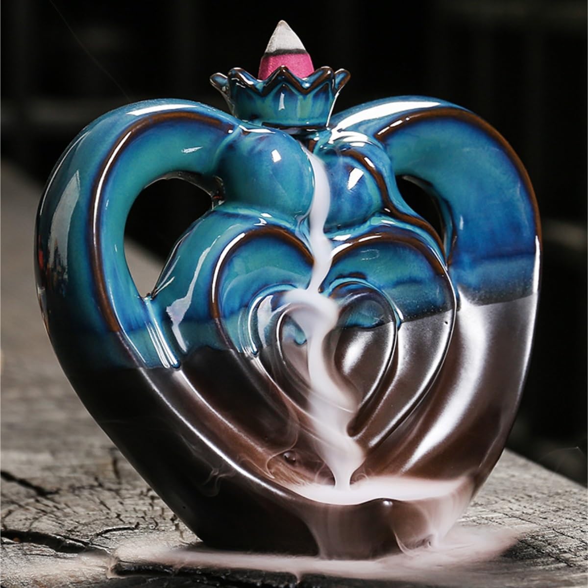 Bruciatore per Incenso Bruciatore di Incenso A Riflusso Decorazione Domestica Creativo A Torre in Ceramica Famiglia Ufficio